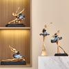 Ballet Dancer Figurine European Girl Dancer Ornament  Figure Sculpture Craft For  Table Bookcase Accent