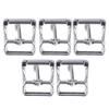 5pcs Square Center Bar Metal Replacement Buckle Single Prong Buckle  Leather Craft