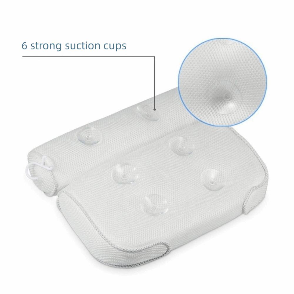 Creative Anti Slip Spa Bathtub Neck and Back Support with Suction Cups Bath Washable 3D Air Mesh Bathtub