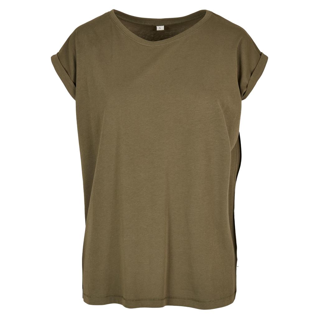 Build Your Brand Womens/Ladies Organic Extended Shoulder T-Shirt