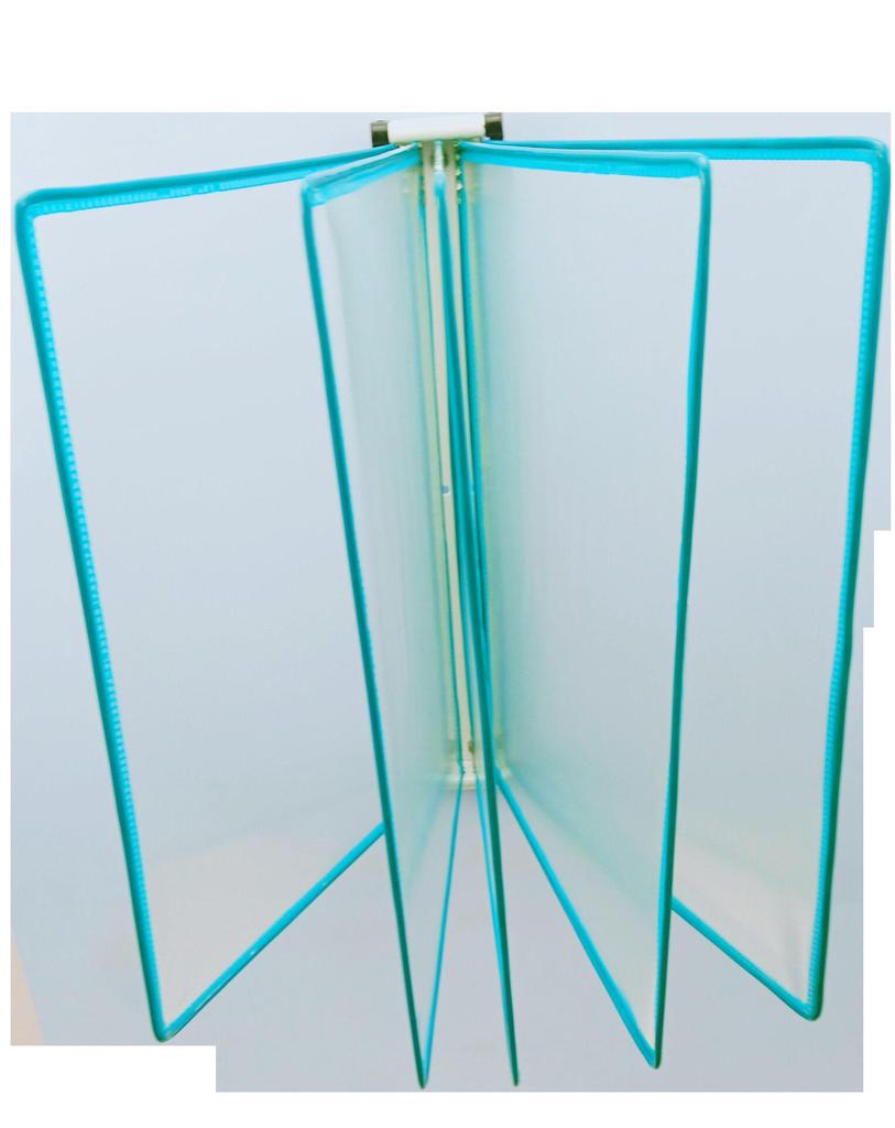 Wall-Mounted A4 Swivel File Rack - 5-Page Magnetic Display Holder