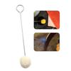 DIY Crafts Projects Wool Ball Brush Leather Dye Tool with Metal Handle (10Pcs) Beautiful, Beige, 16cm