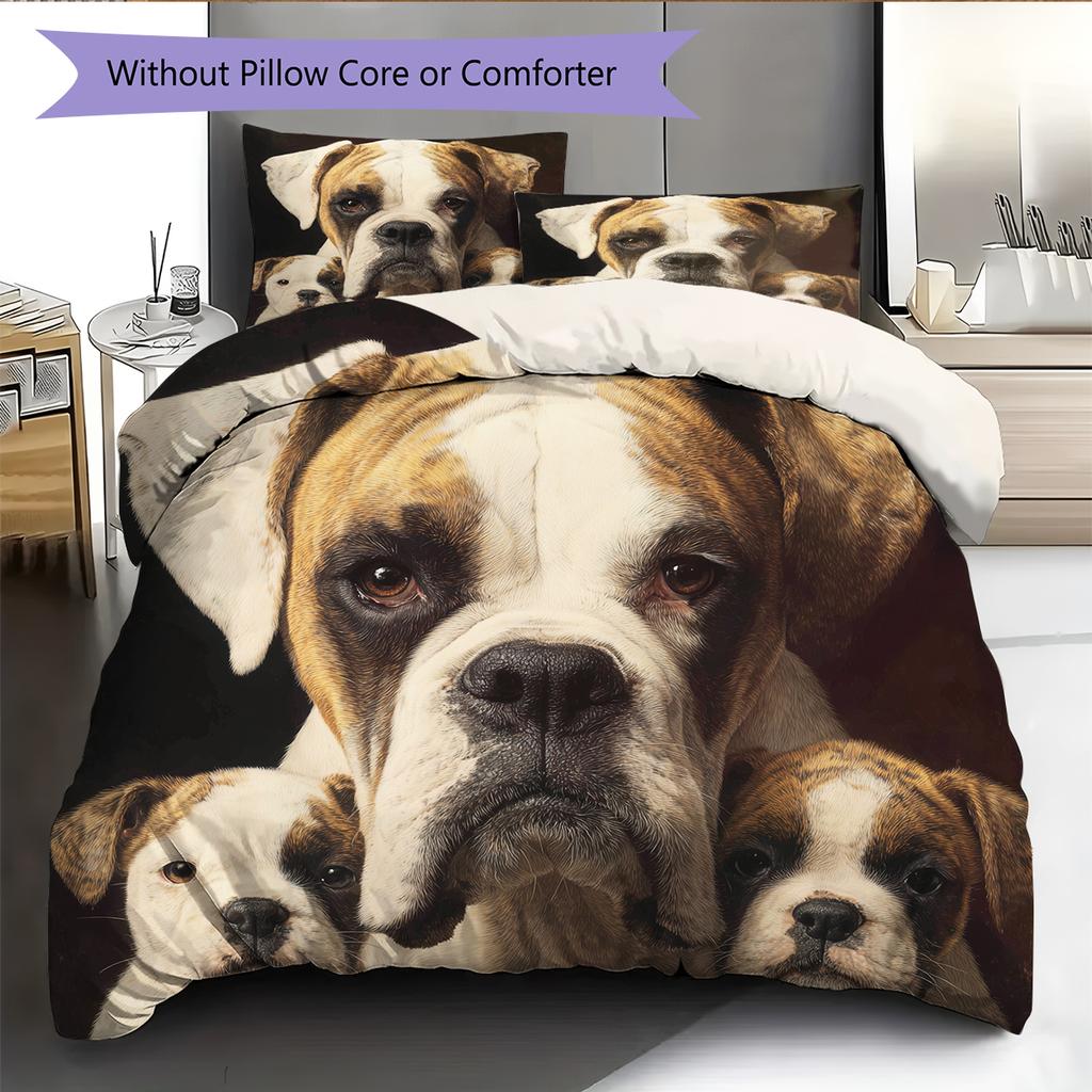Black Boxer Pattern Bedding Home Decoration Birthday Gift (1 * Duvet Cover + 2 * Pillowcase, Without Core)