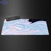 Marble Swirl Starry Sky Print Xxl Gaming Mousepad Desk Mat Antislip Rubber Base Stitched Edge For Gamers Office Home Daily Use