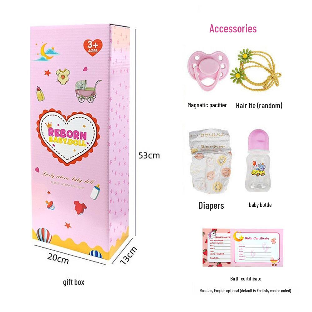 55cm Full Vinyl Baby Doll - Children's Day Gift, Reborn Companion & Bath Toy.