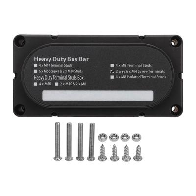 M4 Bus Bar Power Distribution Box 6 Way 300A 12 To 48V Rust Proof for Car Trucks RVs Marine Boats