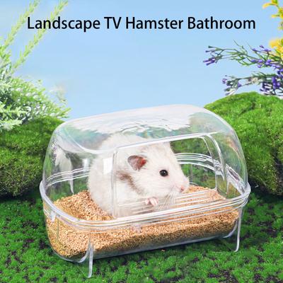 Hamster Bathtub Box Sand Bath Hamster Bath Bowl Bathroom for Small Hedgehogs Bathtub Bath Cleaning Supplies