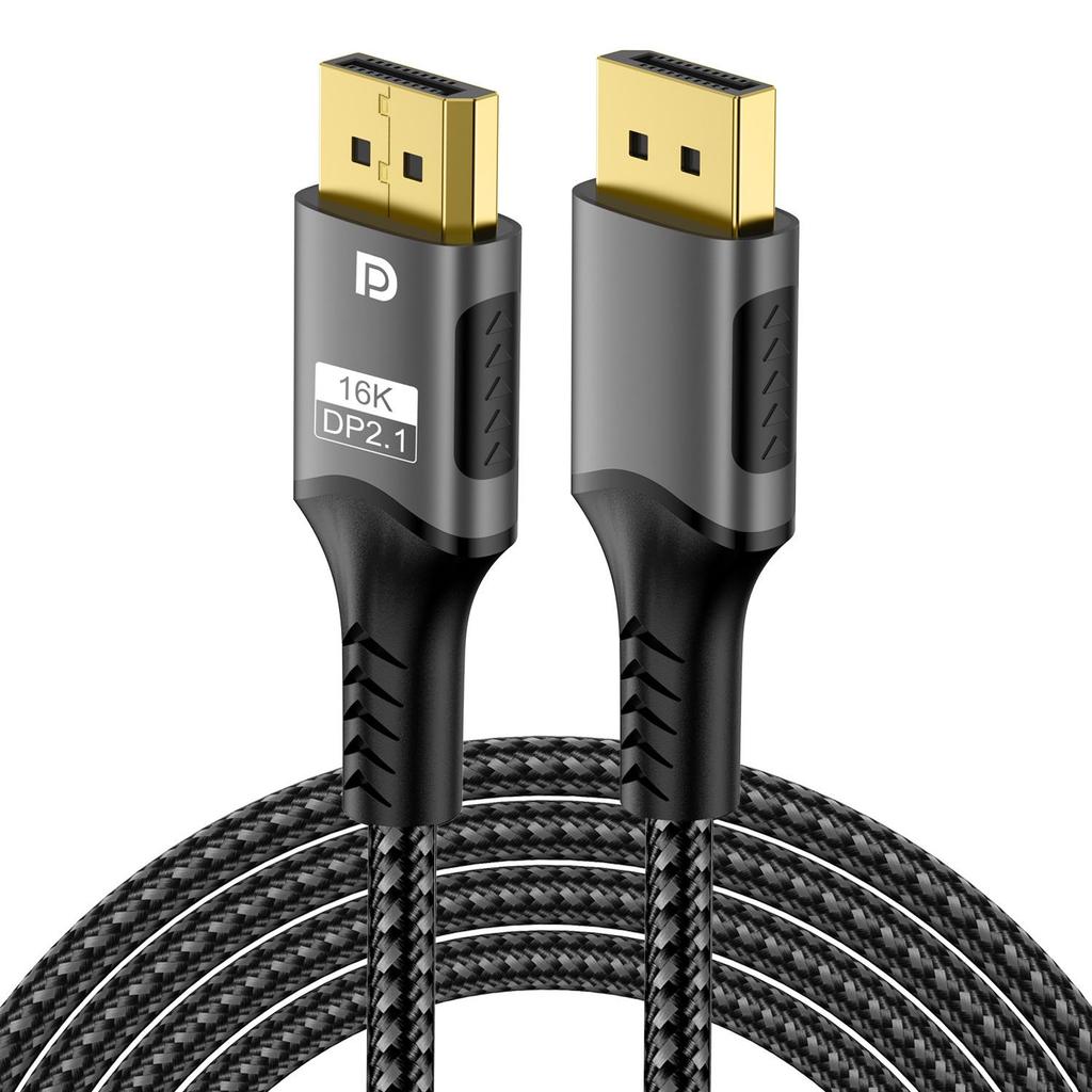 16K DisplayPort 2.1 Cable, 8K@120Hz, DSC, 80Gbps Bandwidth, High Definition & Refresh Rate.