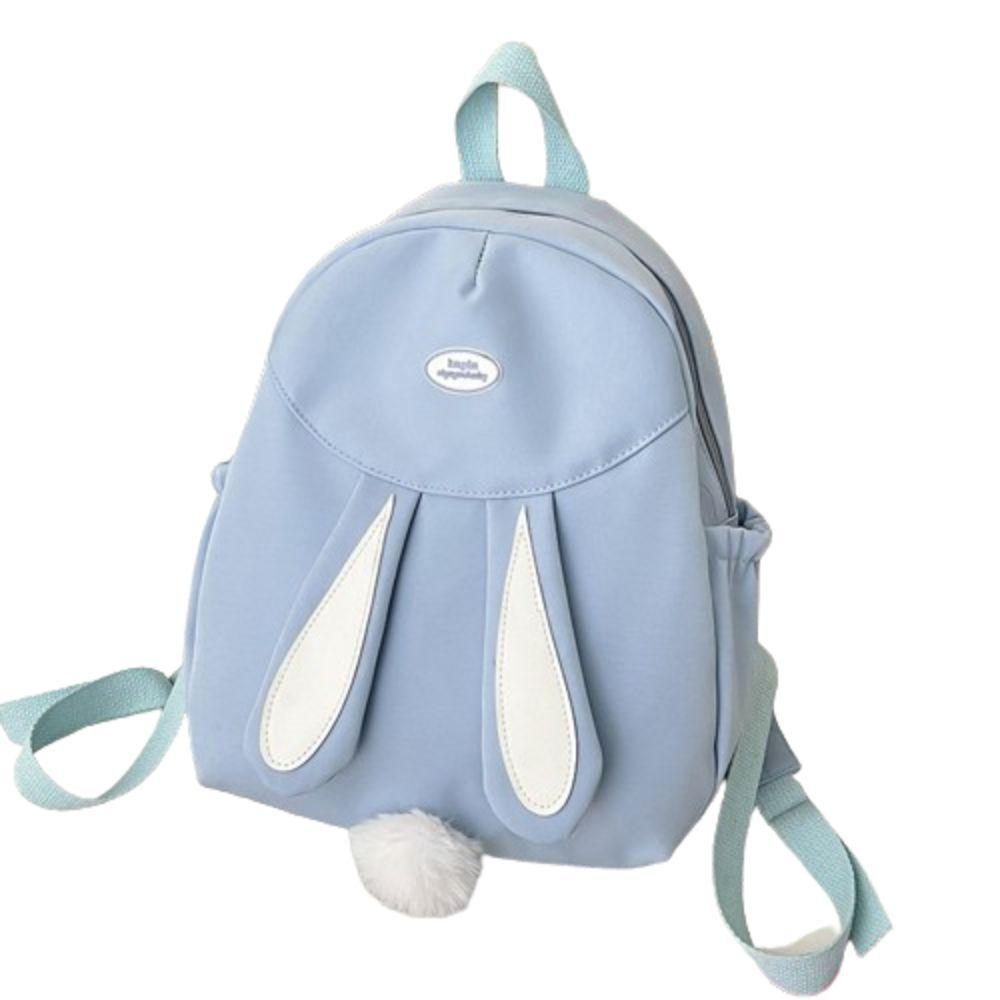 Waterproof Students Backpack Large Capacity Shoulder Bag Cute School Bag Girls blue-without pendant