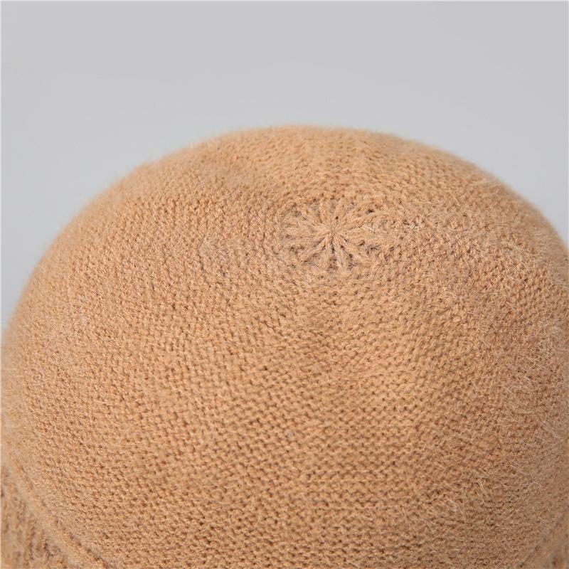 Hat Autumn and Winter Basin Hat Old Lady Cold Hat Piled Thick Warm Knitted Hat