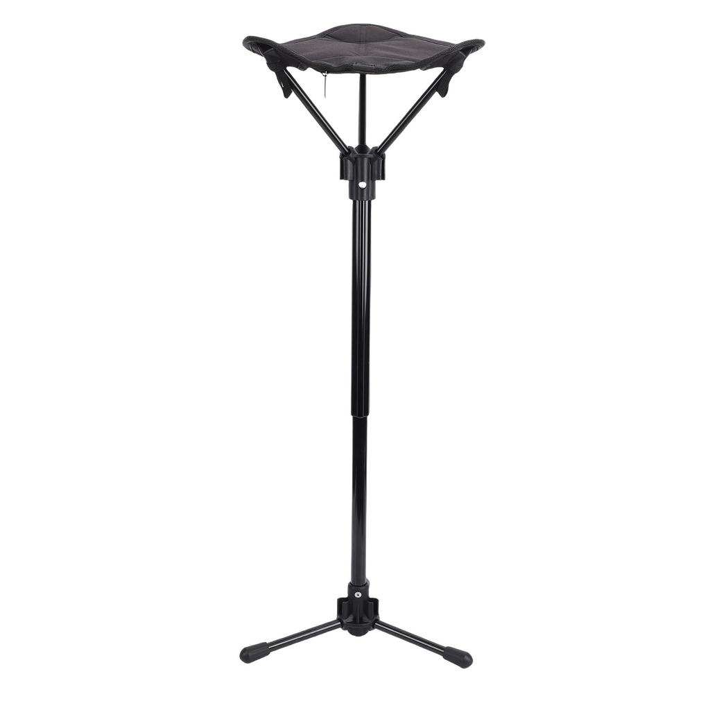 Portable Outdoor Folding Stool Oxford Cloth Aluminum Alloy Telescoping Folding Stool for Camping Queuing Fishing