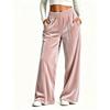 Women's Velvet Wide Leg Pants Casual Drapey Trousers for Fall Winter