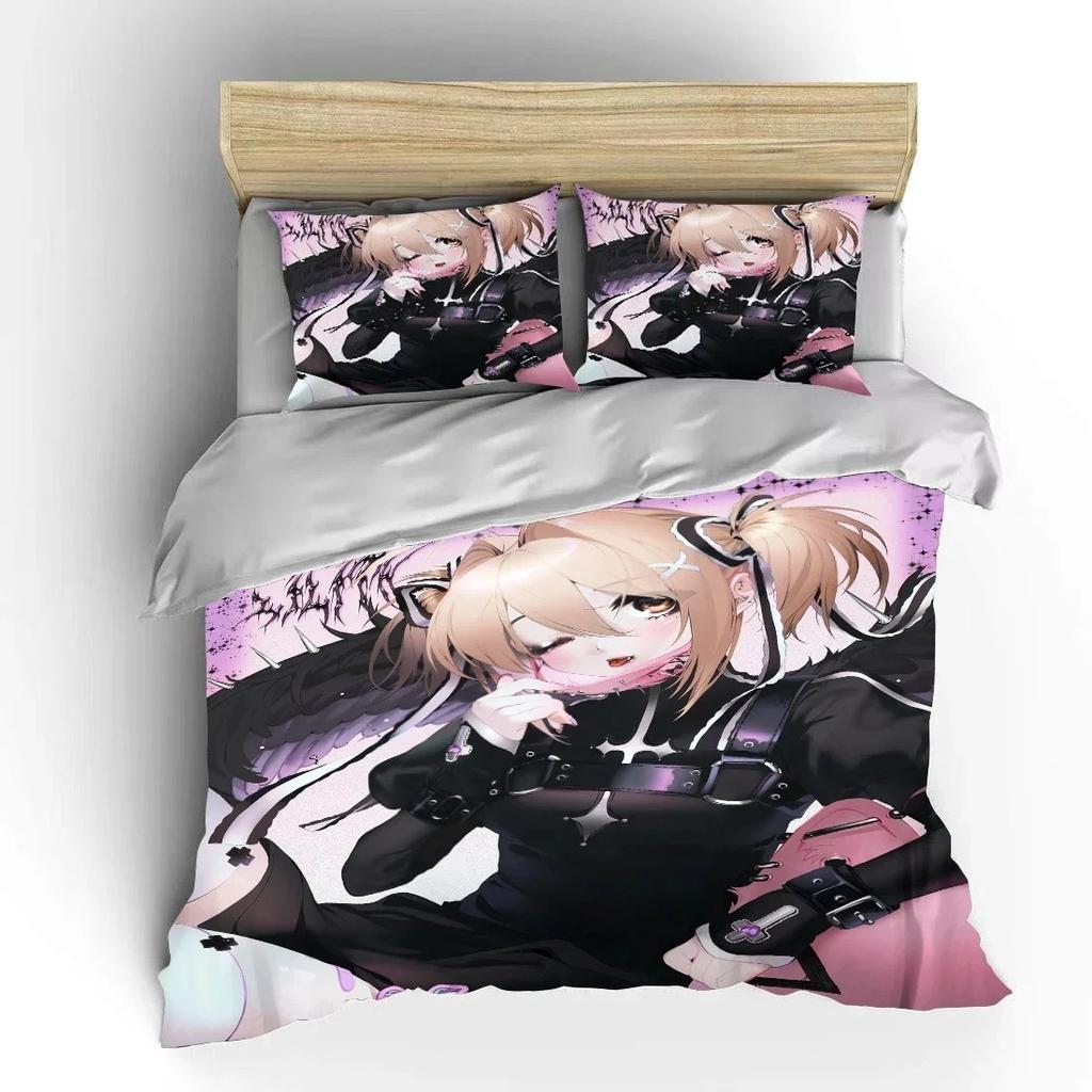 Japanese 3D Anime Moe Double Bed Duvet Cover Luxury European Bedding Sets Soft Pillow Cases Home Textiles