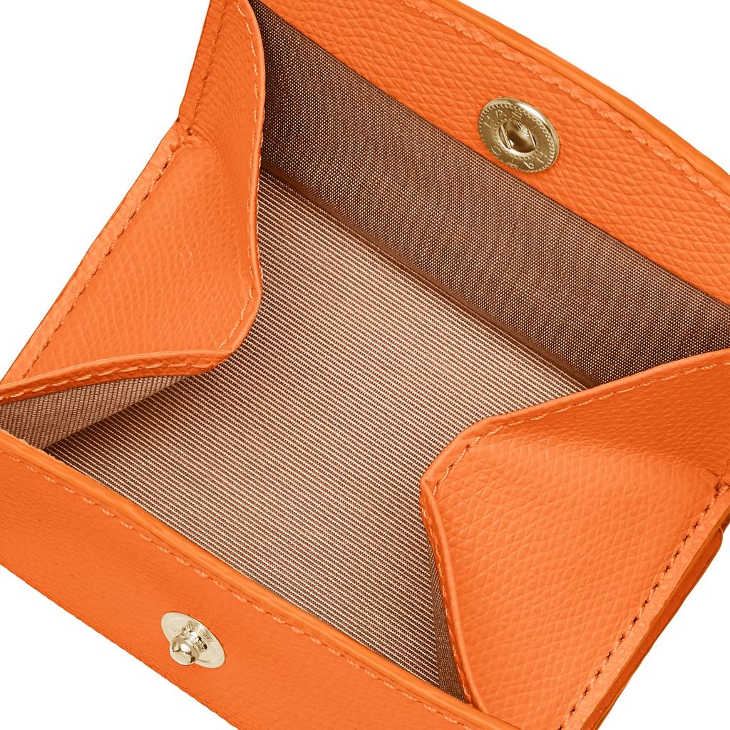 [TOPKAPI] COLORATO Tri-fold Wallet with Grain Embossing and Round Flap