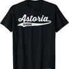 Astoria Queens Baseball Typografisches Distressed NYC T-Shirt