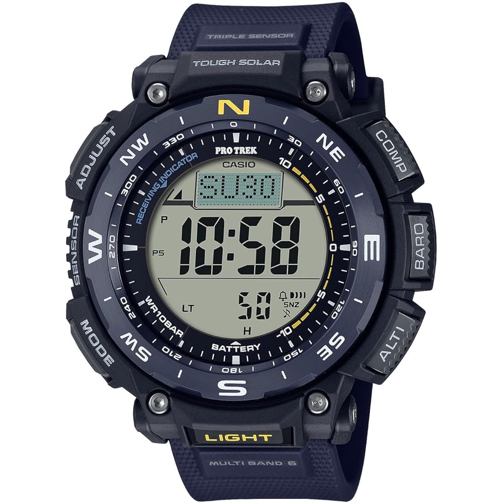 Casio Pro Trek PRW-3400Y-2JF Men s Solar Radio Watch Navy Biomass Plastic