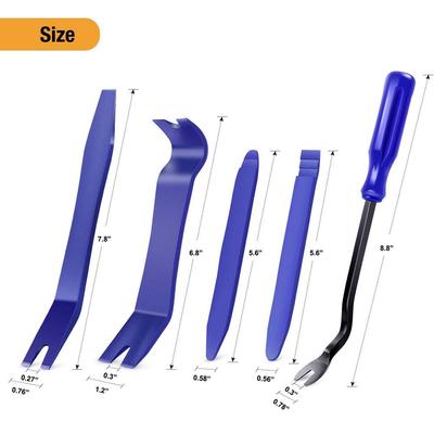 5PCS Auto Trim Removal Tool Kit No-Scratch Pry Tool Kit for Car Door Clip Panel & Audio Dashboard Dismantle Repairing Tool Kits