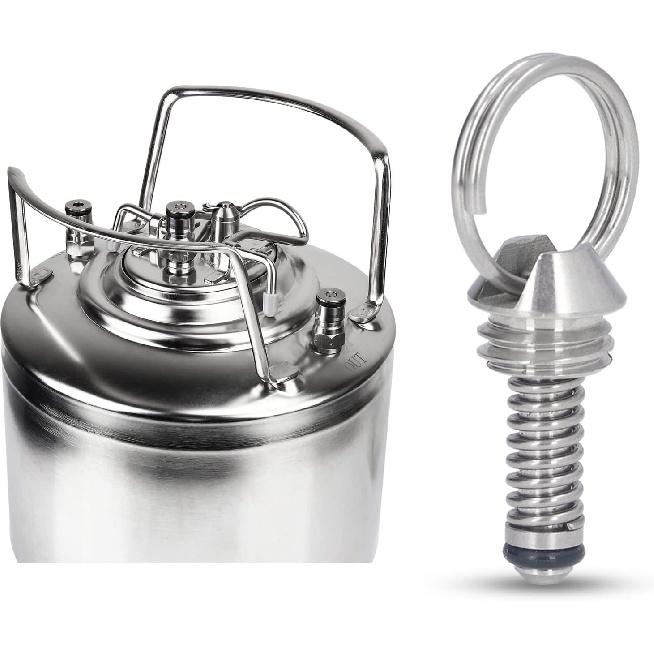 Pressure Relief Valve, 3PCS Ball Lock Keg Lid Release Valve Stainless Steel Beer Keg Lid Pressure Release Valve Replacement for Ball Lock Tank