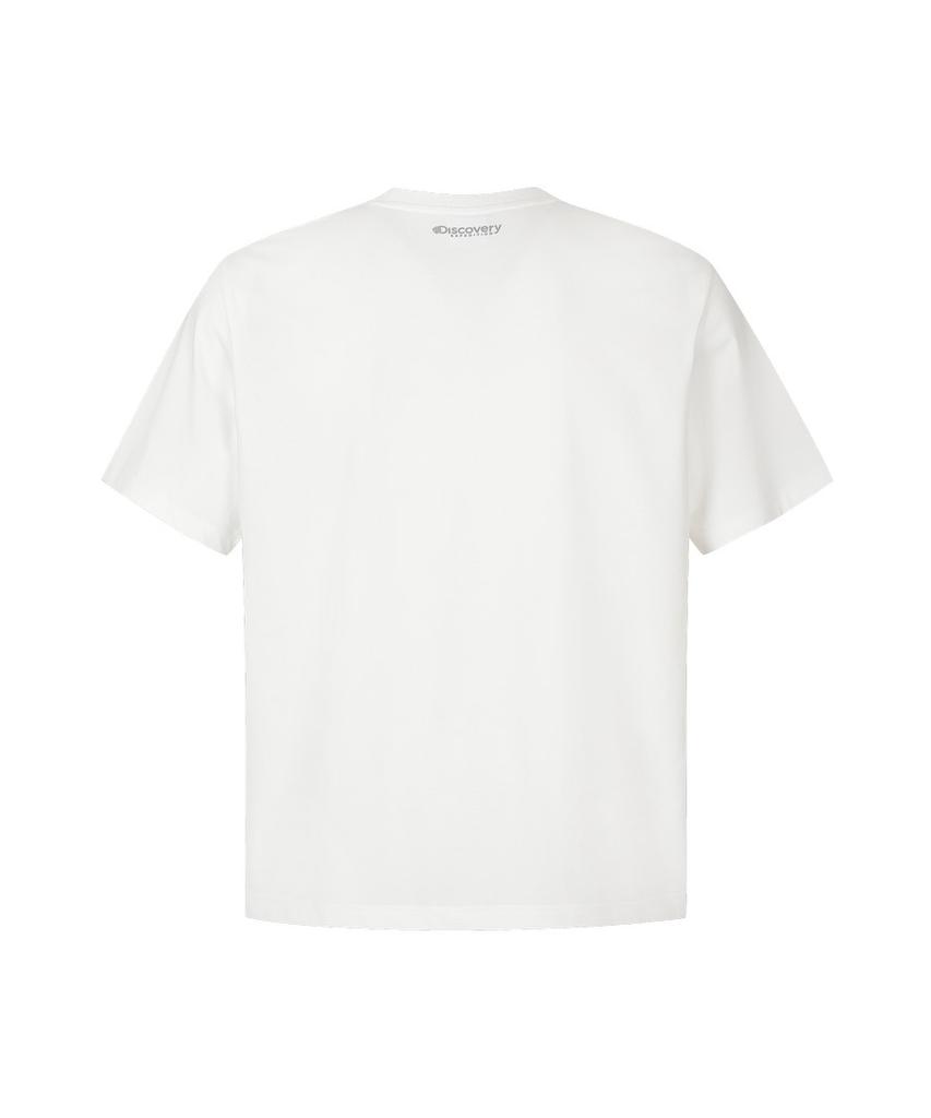 DISCOVERY EXPEDITION Uni Freshvent Semi-Overfit Small Logo Short Sleeve T-Shirt (White)