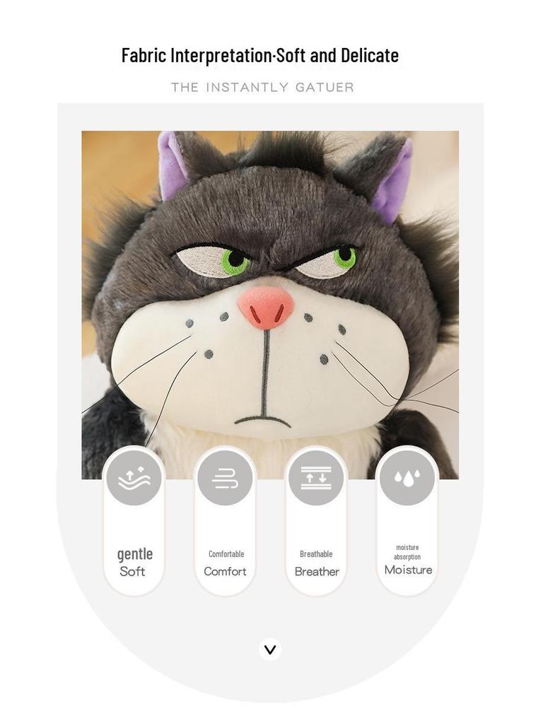 Lucifer Cat Plush Toy - Anime-Inspired Doll for Kids' Birthdays