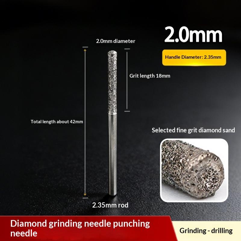 5Pcs Sharp Cutting Mini Diamond Cylindrical Files Small Diameter Reaming Hand Tools for Ceramic Grinding Craft Making