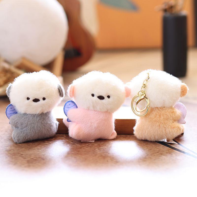 Cute Cartoon Sea Otter Plush Doll Pendant Creative Stuffed Animal Doll Keychain Bag Charm Hanging Decoration Birthday Gifts