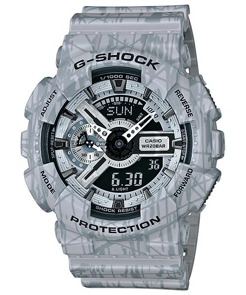 

Casio Men s Resin 200M Water Resistant Digital Shock Resistant Quartz Watch GA-110SL-8A сірий колір