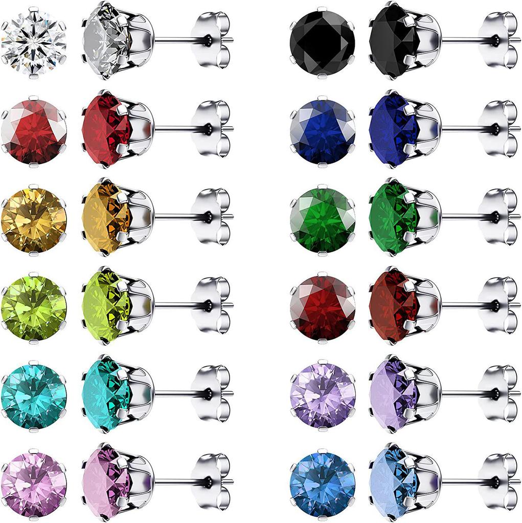 Zircon Claw Stud Earrings: Titanium Steel, Stainless Steel, Summer Style, Women's Piercing, Unique Bone Nail Design.