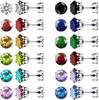 Zircon Claw Stud Earrings: Titanium Steel, Stainless Steel, Summer Style, Women's Piercing, Unique Bone Nail Design.