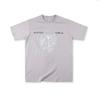 T-shirt Unisex con Stampa di Lettere in Schiuma Hip Hop Euro-Americano: Scollo Rotondo, Manica Corta, Design alla Moda