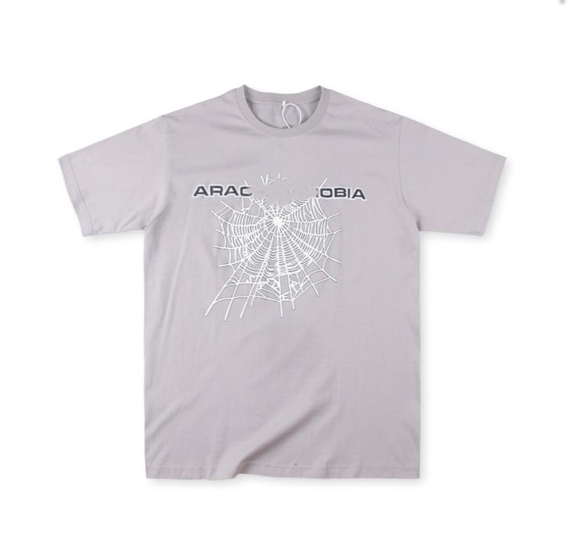 T-shirt Unisex con Stampa di Lettere in Schiuma Hip Hop Euro-Americano: Scollo Rotondo, Manica Corta, Design alla Moda