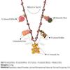 Summer Vacation Wind Dopamine Girl Heart Woven Color Rope Diy Diverse Pendant Bracelet Necklace Jewelry Set