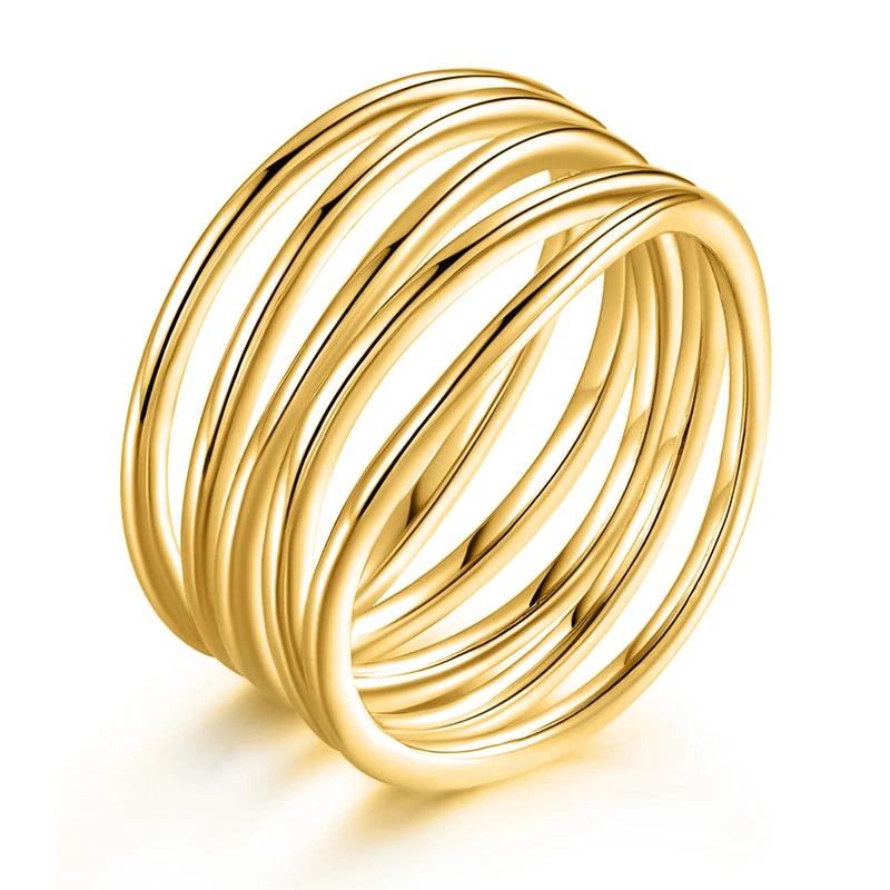 

CAOSHI Unique Multi-layers Design Rings for Women Simple Stylish Daily Wear Exquisite Girls Accessories Birthday Jewelry Gifts 6