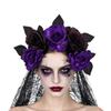 Rose Lace Headband for Women, Gothic Costume Headpiece for Halloween Parties, Cosplay Styling, Stage and Photo Looks
