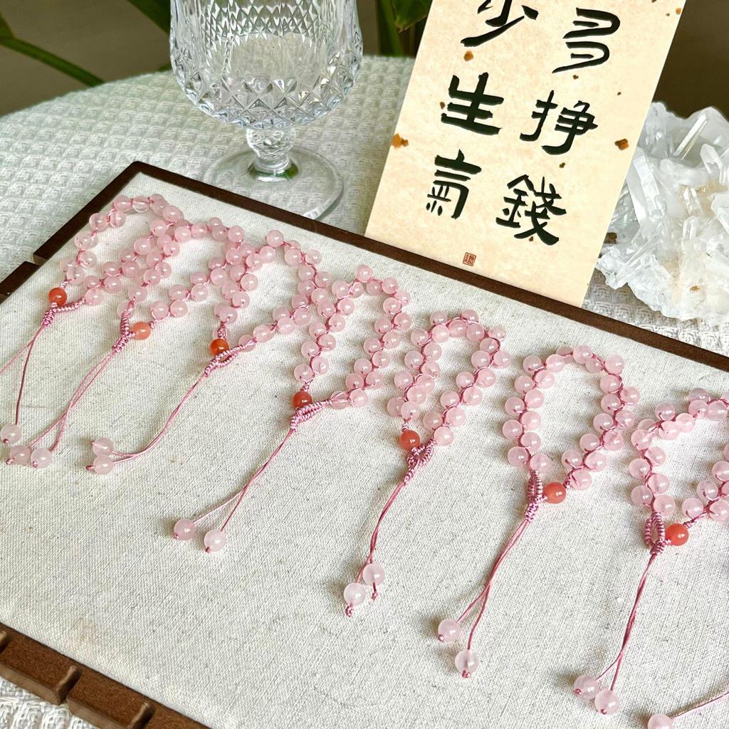 Hand-Woven Pink Crystal Grape Bracelet, Adjustable Size, Fresh Design