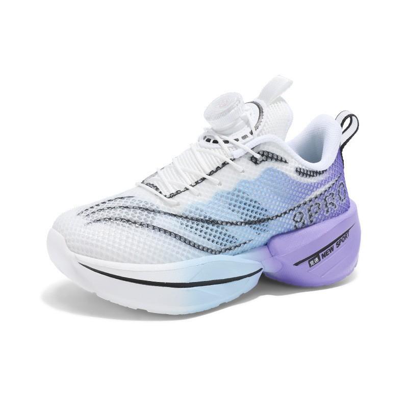 Boys Running Shoes Kids Teens Lightweight Breathable Mesh Sneakers With Rotating Buckle Fall