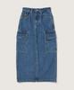 Plack Woman [Onnuk X Plac] Cargo Skirt K42 Mid Blue
