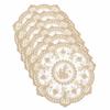 1/2/6pcs Embroidered Lace Tablemats Flower Embroidery Decorative Handmade Lace Table Mats Round Napkin Placemat