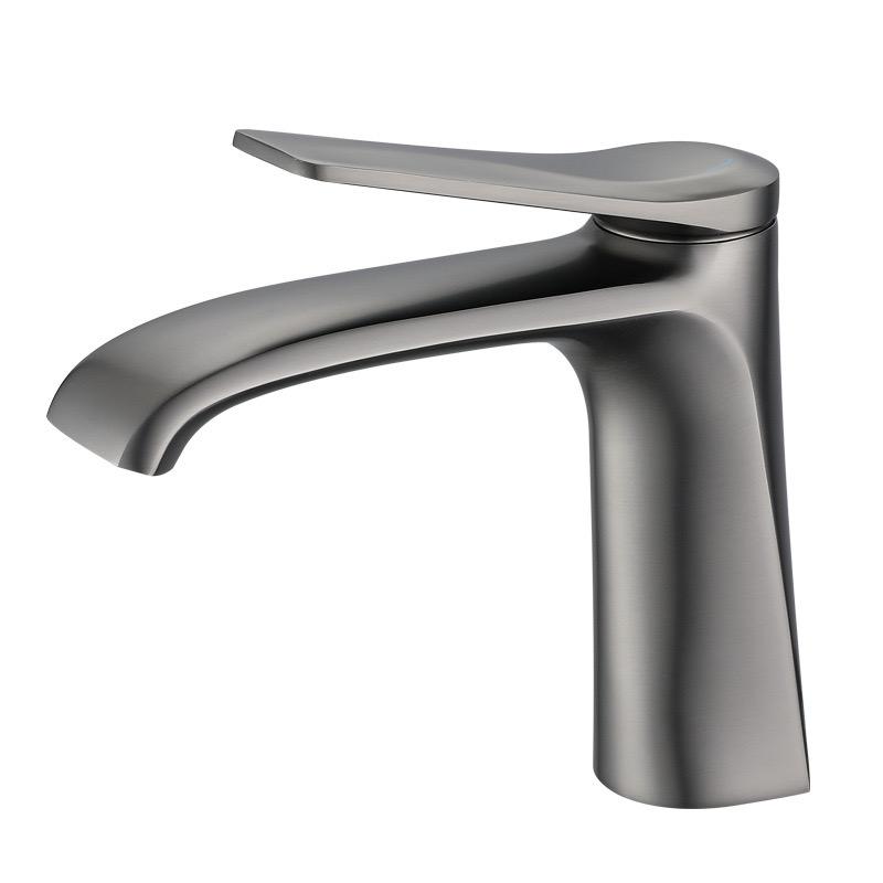 All Copper Material Surface Plating Countertop Basin Faucet Hot And Cold Water Mixer Taps Bathroom Accessories