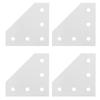 4pcs Reinforcement Plate Aluminum Extrusion Connector Durable Joining Plate Outside  DIY Projects
