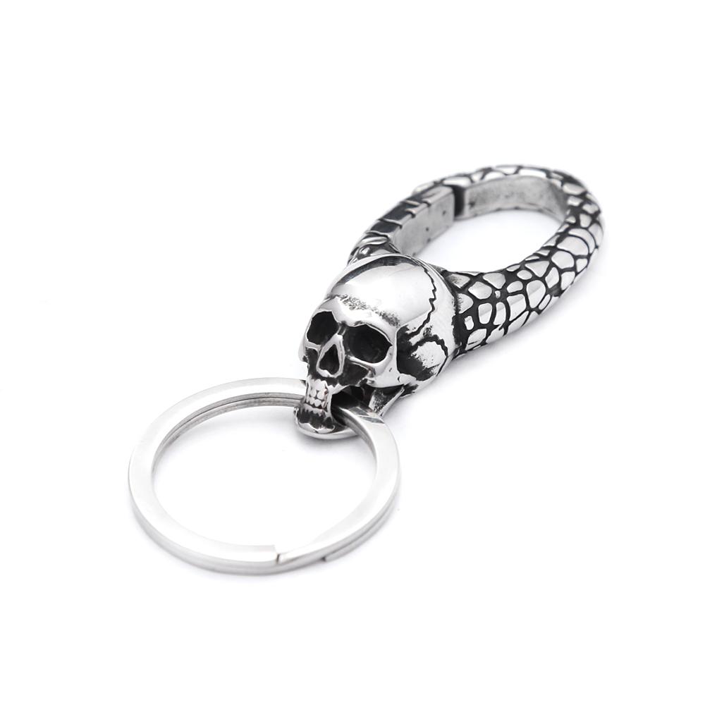 

Vintage Punk Animal Keychain 316L Stainless Steel Gothic Fashion Dragon Head Keychains For Men Women Biker Jewelry Accessories