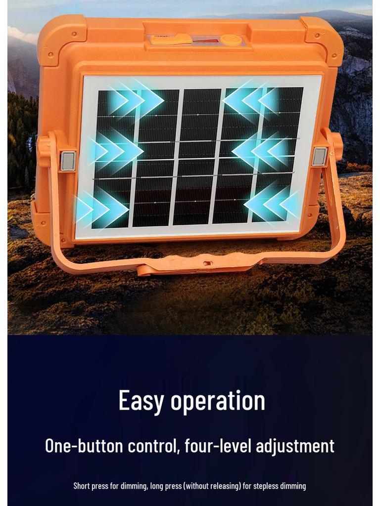 Outdoor Multifunctional Solar Floodlight with Long-lasting Battery for Emergency Lighting