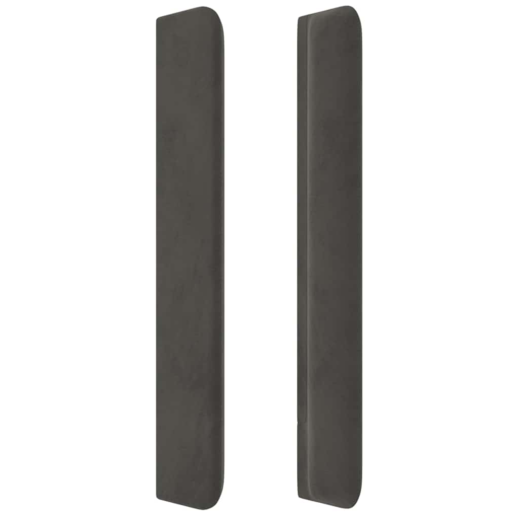 vidaXL Kopfteil mit Ohren Dunkelgrau 103x16x118/128 cm Samt