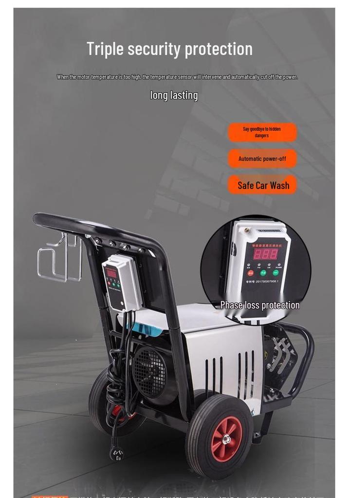 1200kg High-Pressure Car Washer with Powerful Water Pump and Brush