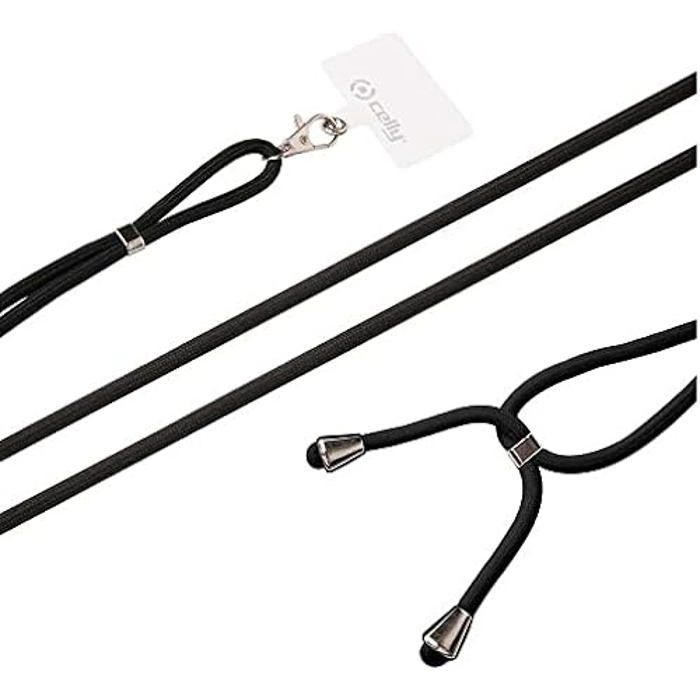 Cordon de fixation - celly - cover noir - couleur noir - maintien sécurisé - accessoire téléphone