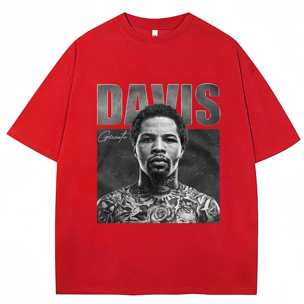 Tank Gervonta Davis Vintage Style Tshirt Sport Boxing T Shirts Oversized Men's Fashion Oversized  T-Shirts Streetwear Gift
