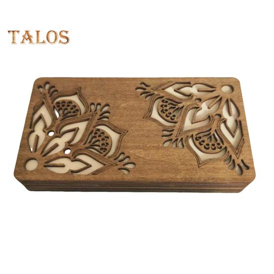 

Органайзер для хранения бусин, деревянный ящик для хранения с крышкой, многоярусный лоток для сортировки бусин, органайзер для принадлежностей для работы с бисером для любителей рукоделия S