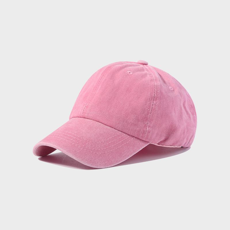 Baseball Cap Women Men Hat Vintage Washed Cotton Soft Top Denim Cloth Dad Hat Casual Sport Trucker Cap Solid Color Adjustable
