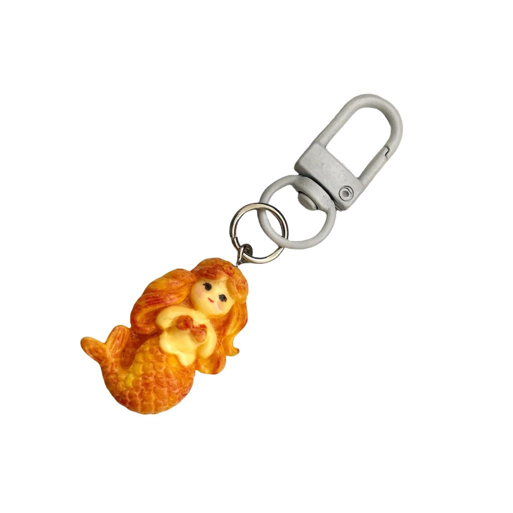 Handmade Lovely Bread Keychain Pendant Sturdy Materials Lovely Bowknot Designs Accessory for Vehicle Interior Decorati