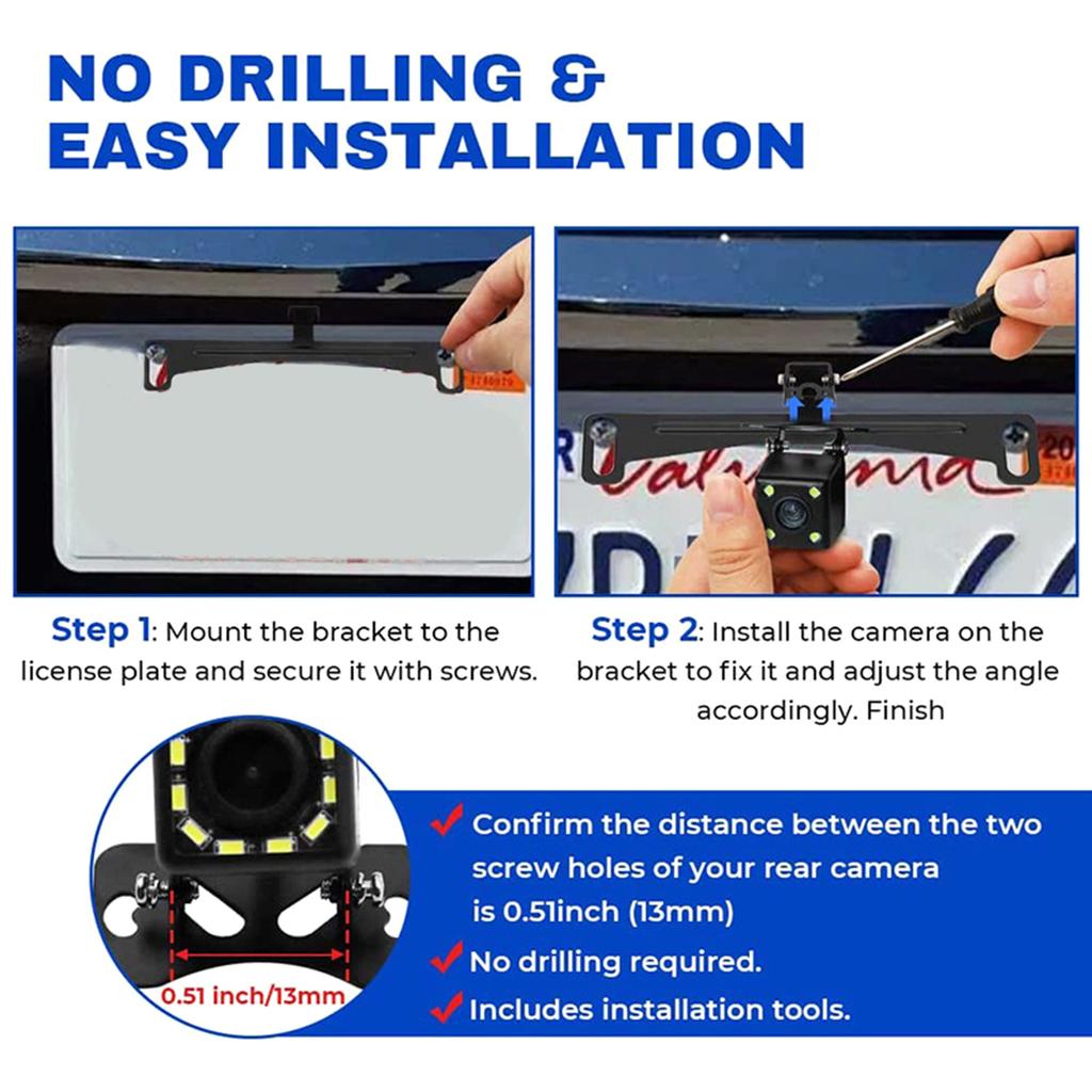 Car Reversing Camera Bracket Car Rear View Camera Bracket DashCam Mount Holder For Reverse Camera (Bracket Only)